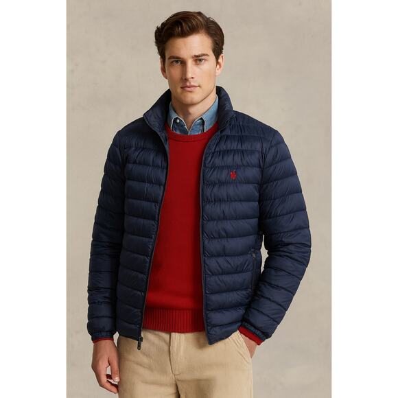 POLO RALPH LAUREN Colden Packable Puffer Jacket Navy SP Small - Picture 1 of 7